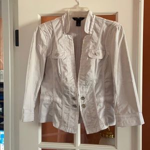 White House Black Market White Jacket Size 8